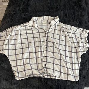 Passport short sleeve button up flannel shirt size XL